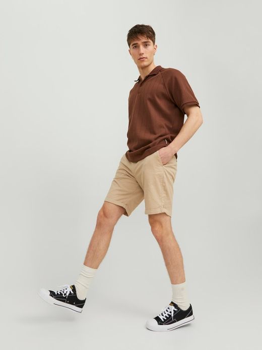 Bermuda 5 bolsillos con micro muestra Jack & Jones Sand