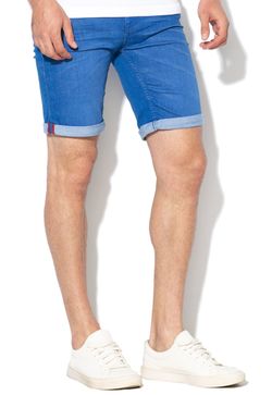 Bermuda 5 Taschen elastische Blend Of America Denim Blue Farbe