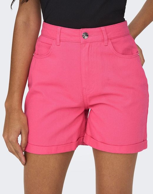 Bermuda 5 bolsillos Mom fit Only Candy Rose