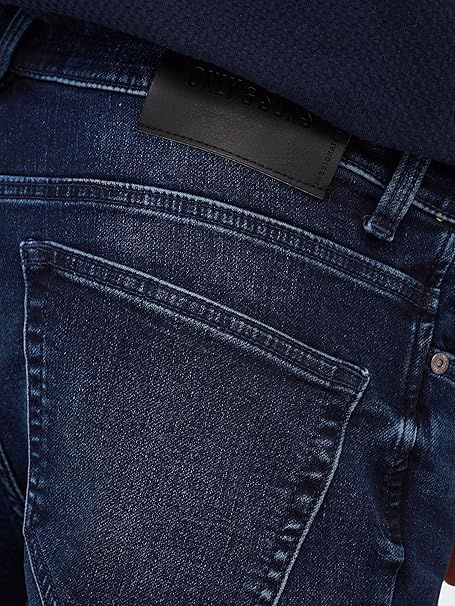 Bermuda 5 bolsillos tejana de aspecto desgastado Only & Sons Dark Blue