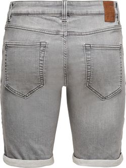 Bermuda 5 bolsillos tejana de aspecto desgastado Only & Sons Grey Denim