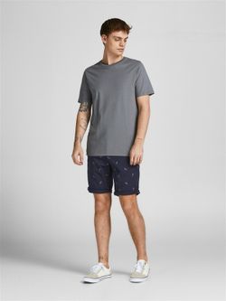 Bermuda algodón con dibujo piñas Jack & Jones Navy Blazer