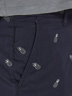 Bermuda algodón con dibujo piñas Jack & Jones Navy Blazer