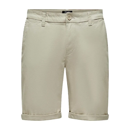 Bermuda algodón con dobladillo Only & Sons Silver Mink