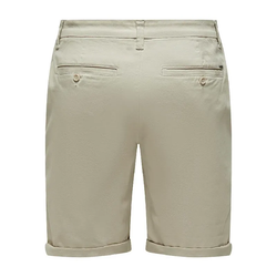 Bermuda algodón con dobladillo Only & Sons Silver Mink