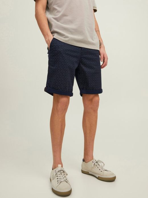 Bermuda algodón con muestra espiga Jack & Jones Navy Blazer 1