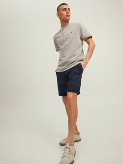 Bermuda algodón con muestra espiga Jack & Jones Navy Blazer 1
