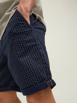 Bermuda algodón con muestra espiga Jack & Jones Navy Blazer 1
