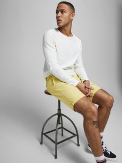 Bermuda algodón desgastada Jack & Jones Yellow