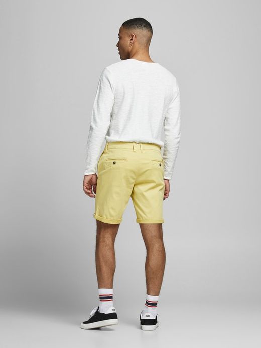 Bermuda algodón desgastada Jack & Jones Yellow