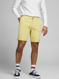 Bermuda algodón desgastada Jack & Jones Yellow