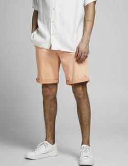 Bermuda algodón desgtastada Jack & Jones Coral