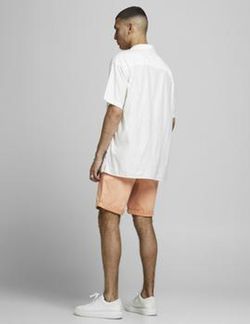 Bermuda algodón desgtastada Jack & Jones Coral