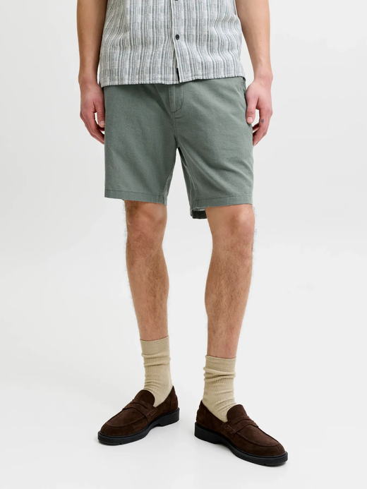 Bermuda básica lino Jack & Jones Agave Green