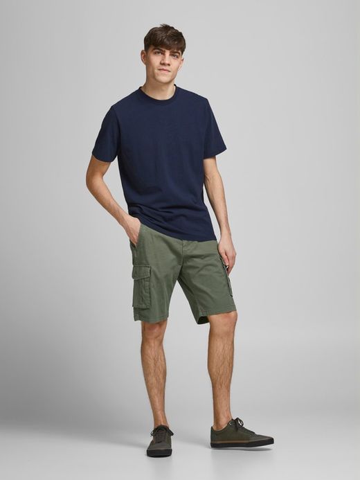 Bermuda cargo de aspecto desgastado Jack & Jones Dusty Olive