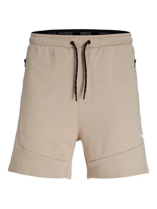 Bermuda chándal con bolsillos cremalleras contrastadas Jack & Jones Tan