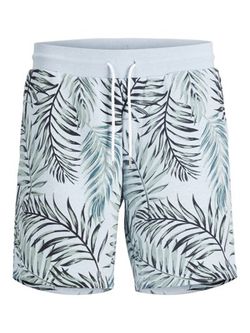 Bermuda chándal con estampado hojas palmeras Produkt Sky Blue