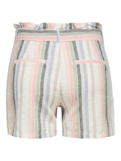 Bermuda con cinturón rayas Only Desert Taupe