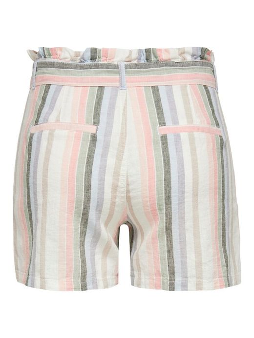 Bermuda con cinturón rayas Only Desert Taupe