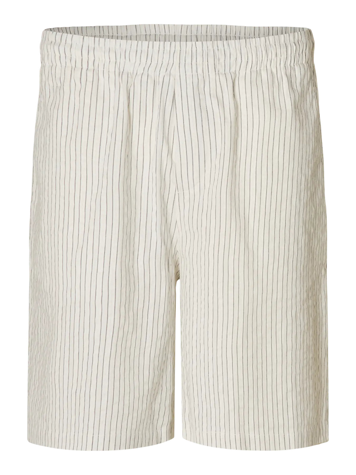Bermuda con goma con rayas monocolor Selected Egret 4XL