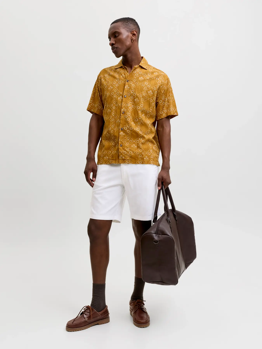 Bermuda con goma y cordón Jack & Jones White