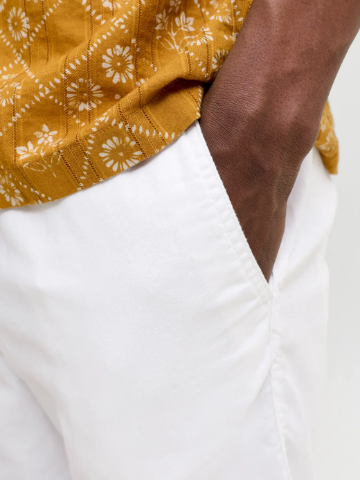 Bermuda con goma y cordón Jack & Jones White