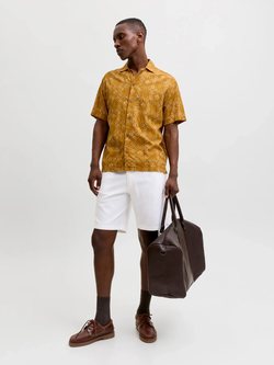 Bermuda con goma y cordón Jack & Jones White