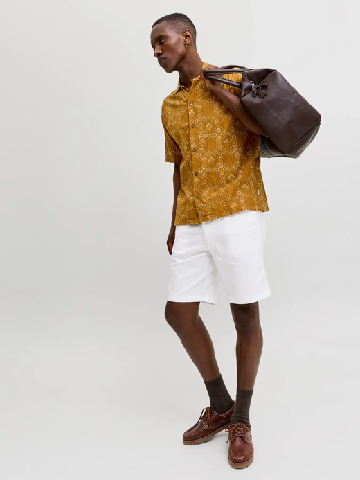 Bermuda con goma y cordón Jack & Jones White