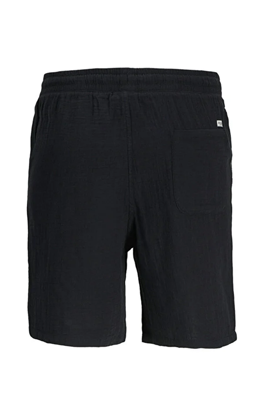 Bermuda con goma y cordón lisa Jack & Jones Black