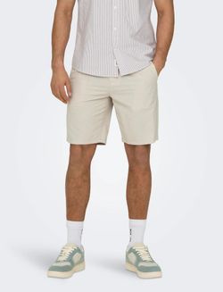 Bermuda con pinzas y cordón microarrugado Only & Sons Silver Lining