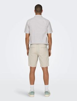Bermuda con pinzas y cordón microarrugado Only & Sons Silver Lining