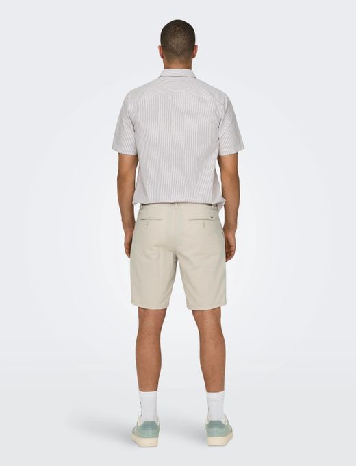 Bermuda con pinzas y cordón microarrugado Only & Sons Silver Lining