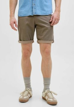 Bermuda de 5 bolsillos con micro diagonal Jack & Jones Beige