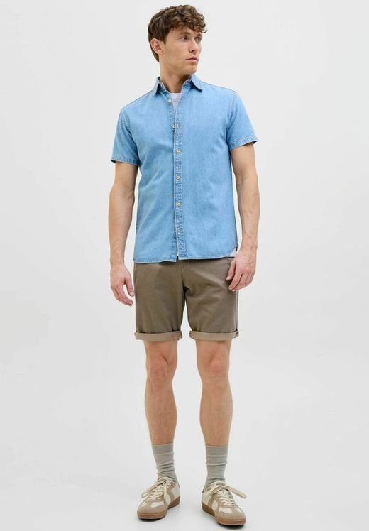 Bermuda de 5 bolsillos con micro diagonal Jack & Jones Beige