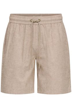 Bermuda de lino con goma y cordón Blend Of America Beige