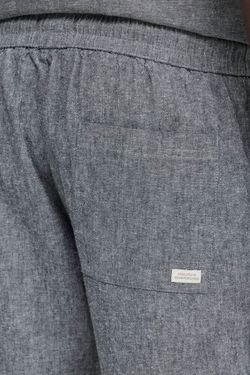 Bermuda de lino con goma y cordón Blend Of America Navy