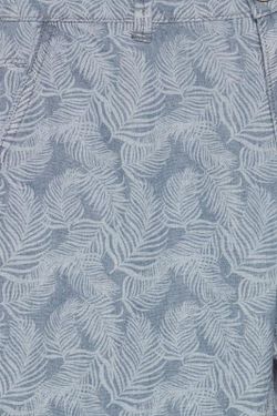 Bermuda printed with palm leaves Blend Of America Denim Lightblue