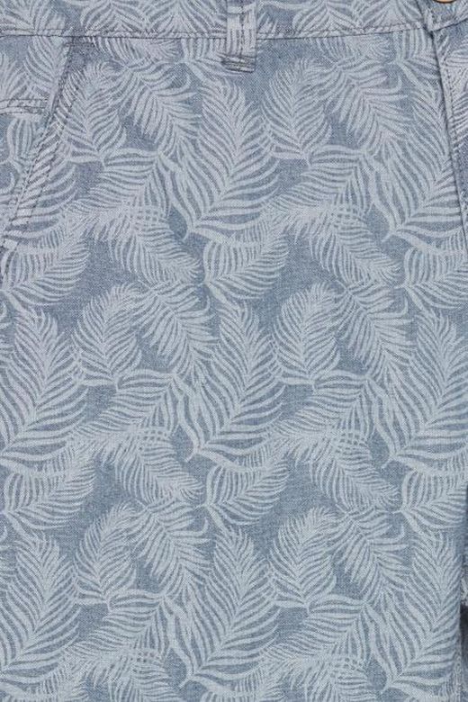 Bermuda printed with palm leaves Blend Of America Denim Lightblue