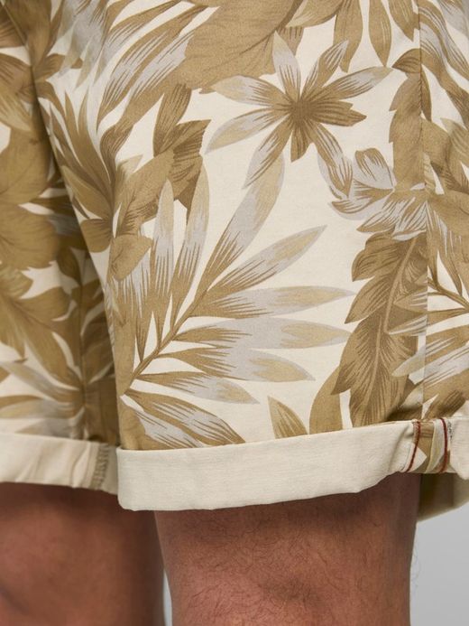 Bermuda estampada hojas tropicales Jack & Jones Beige
