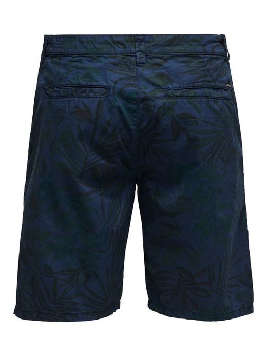 Bermuda estampada hojas tropicales Only & Sons Dark Blue