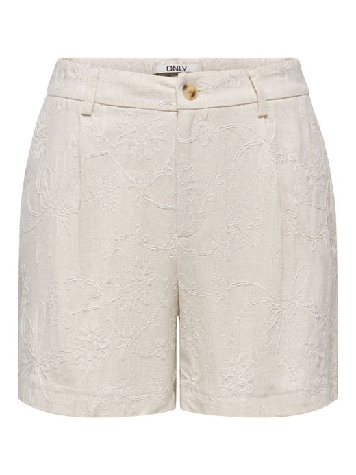 Bermuda HW con bordado floral monocolor Only Moonbean