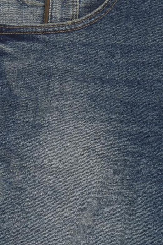 Denim Bermuda 5 Pockets Elastic Worn Blend Of America Denim Middle Blue