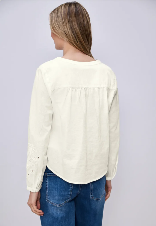 Blusa m/l con bordado en la manga Street One Off White