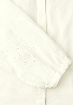 Blusa m/l con bordado en la manga Street One Off White
