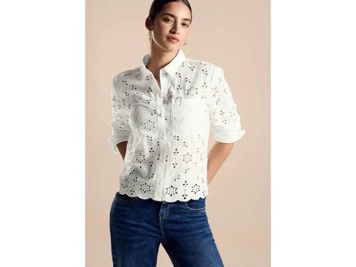 Blusa m/l con calados Street One Off White