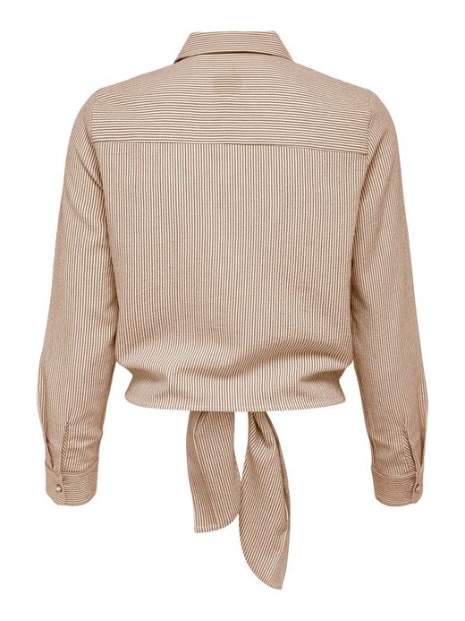 Blusa m/l con nudo microrayas Only Toasted Coconut