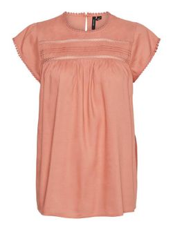 Blusón con detalles calados Vero Moda Old Rose
