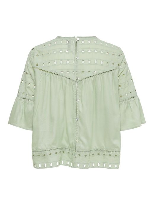 Blusón con manga 3/4 calados Only Desert Taupe