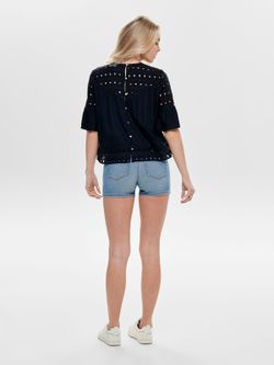 Blusón con manga 3/4 calados Only Insignia Blue