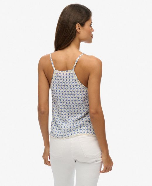 Blusón corto con estampado geométrico Superdry Diamond Tilde